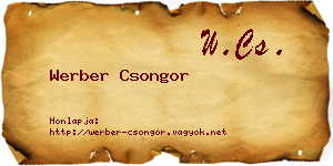 Werber Csongor névjegykártya